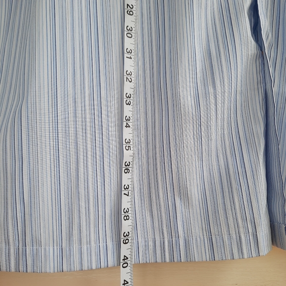 nyne New You New Energy Men's Stripe Button Up Shirt Short Sleeve SZ 4XLT Tall - Picture 4 of 13